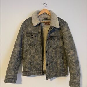 Levi's Black Sherpa-Lined Jacket